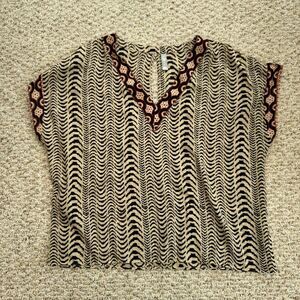 Colores Swim Cover Up Zebra‎ Print Tan OS Open Back Breezy Sheer